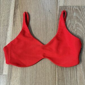 Women XS Tiger Friday Vibrant Red Women's Ribbed sports bra